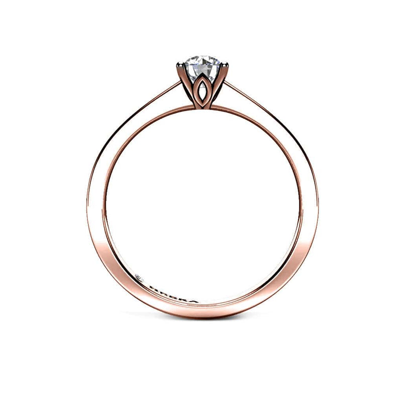Sabina Round Brilliant Solitaire Engagement Ring in Rose Gold - HEERA DIAMONDS