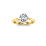 Salva Round Brilliant Solitaire Engagement Ring in Yellow Gold - HEERA DIAMONDS