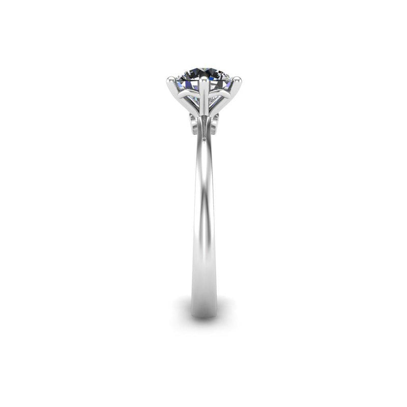 The Fairy Round Brilliant Solitaire Engagement Ring in Platinum - HEERA DIAMONDS