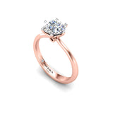 The Fairy Round Brilliant Solitaire Engagement Ring in Rose Gold - HEERA DIAMONDS
