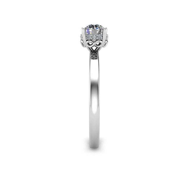 The Infinite Round Brilliant Solitaire Engagement Ring in Platinum - HEERA DIAMONDS