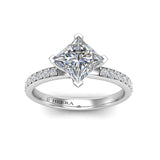 The Princess Star Engagement Ring in Platinum - HEERA DIAMONDS