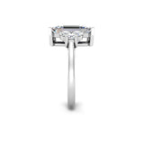 The Treasure Trilogy Engagement Ring in Platinum - Emerald Cut - HEERA DIAMONDS