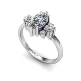 The Treasure Trilogy Engagement Ring in Platinum -Marquise  Cut - HEERA DIAMONDS