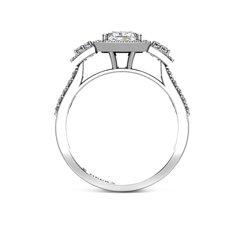 The Vintage Princess Engagement Ring in Platinum - HEERA DIAMONDS