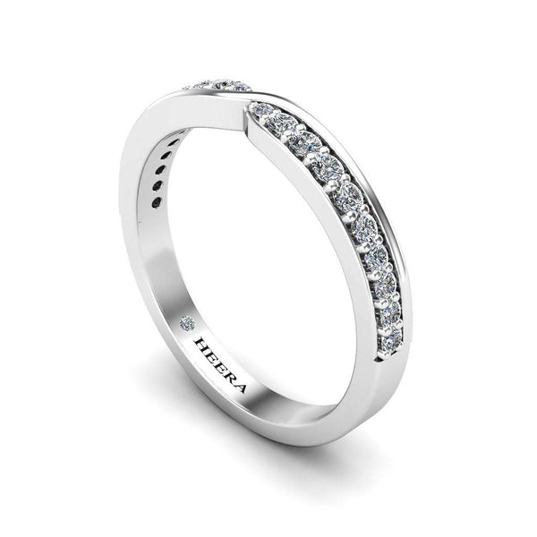 Round Brilliant Claw Setting Shape to Fit Half Eternity Ring - HEERA DIAMONDS