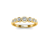 Seven Stone Diamond Rub Over Eternity Ring - HEERA DIAMONDS
