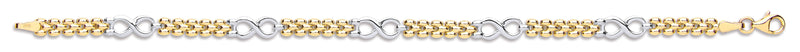 Two Colour Gold Fancy Link Bracelet - HEERA DIAMONDS