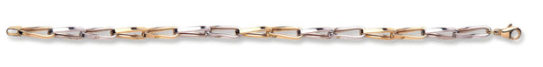 Two Colour Gold Link Bracelet - HEERA DIAMONDS