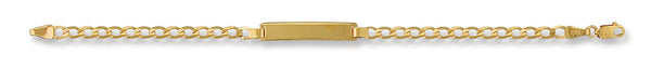 Yellow Gold Curb Chain Identity Bracelet for Babies - HEERA DIAMONDS