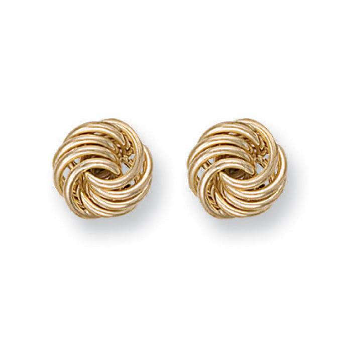 Yellow Gold Fancy Knot Earrings - HEERA DIAMONDS