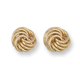 Yellow Gold Fancy Knot Earrings - HEERA DIAMONDS