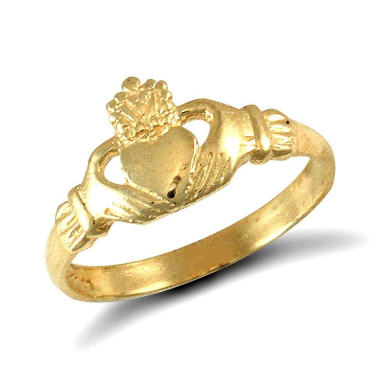 9ct Yellow Gold Baby Claddagh Ring - HEERA DIAMONDS