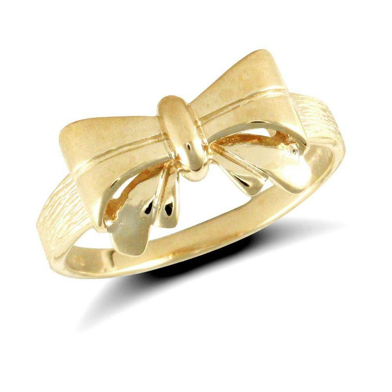 9ct Yellow Gold Bow Ring - HEERA DIAMONDS