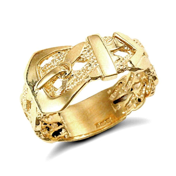 9ct Yellow Gold Buckle Ring - HEERA DIAMONDS