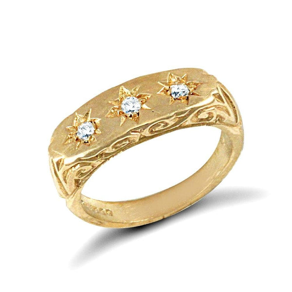 9ct Yellow Gold Cubic Zirconia Children's Ring - HEERA DIAMONDS
