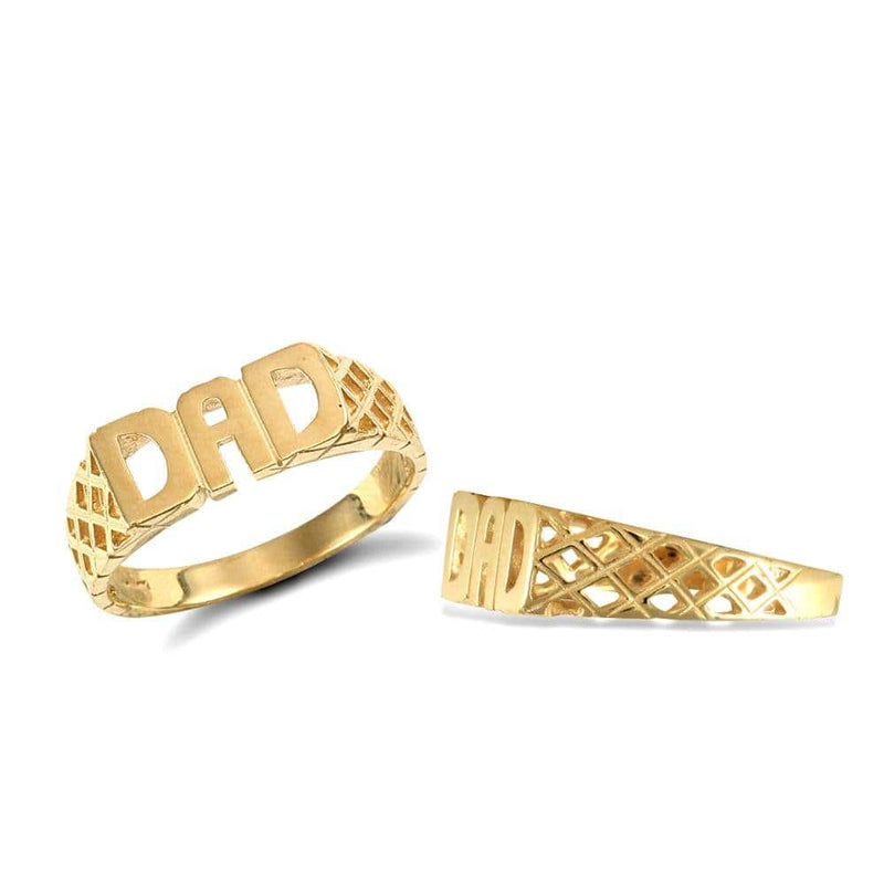 9ct Yellow Gold Dad Ring - HEERA DIAMONDS