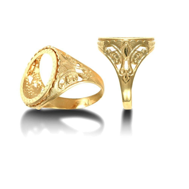 9ct Yellow Gold Half Sovereign Ring - HEERA DIAMONDS