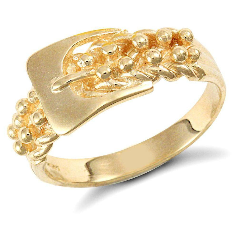 9ct Yellow Gold Keeper Buckle Ring - HEERA DIAMONDS