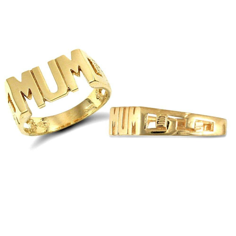 9ct Yellow Gold Mum Id Ring - HEERA DIAMONDS