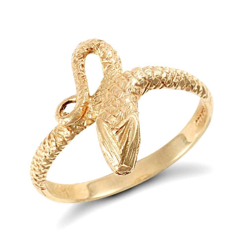 9ct Yellow Gold Snake Ring - HEERA DIAMONDS