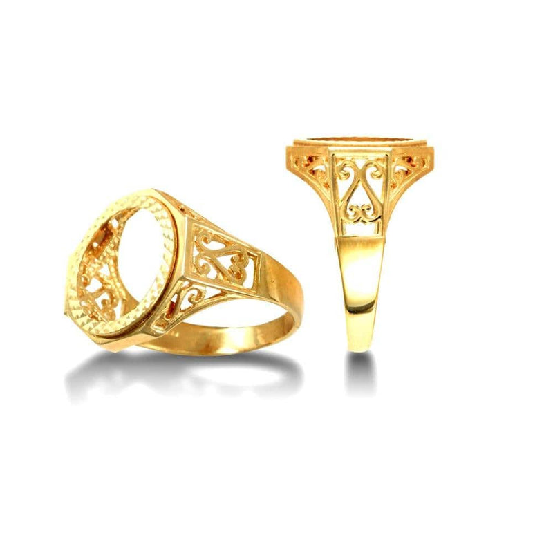 9ct Yellow Gold Tenth Kruger And Ring - HEERA DIAMONDS