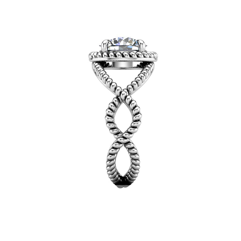 NIKITA - Round Brilliant Diamond Solitaire Engagement Ring in Platinum - HEERA DIAMONDS