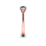 MARMALADE - Cushion and Pears Trilogy Engagement Ring in Rose Gold - HEERA DIAMONDS