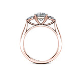 MARMALADE - Cushion and Pears Trilogy Engagement Ring in Rose Gold - HEERA DIAMONDS