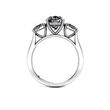 TARTE - Oval and Pears Trilogy Engagement Ring in Platinum - HEERA DIAMONDS