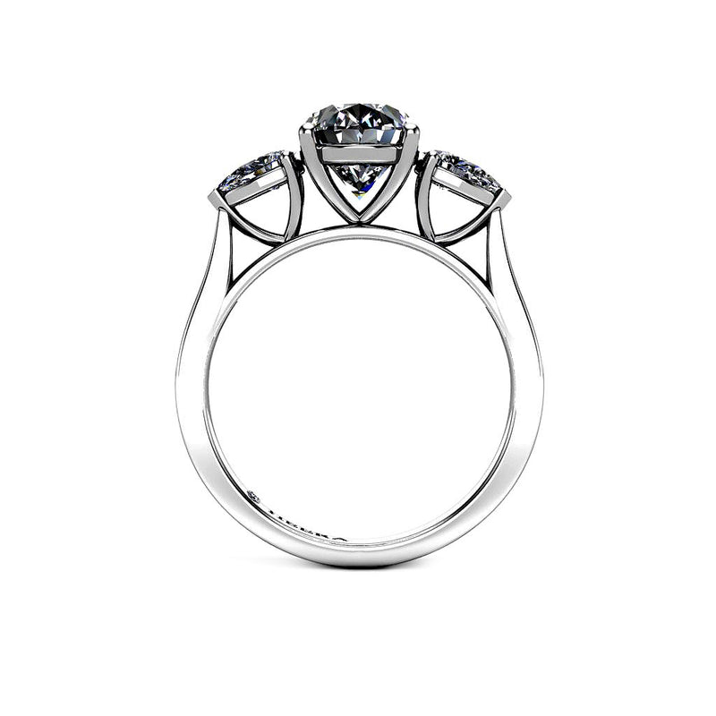 TARTE - Oval and Pears Trilogy Engagement Ring in Platinum - HEERA DIAMONDS