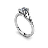 SLOANNE - Cushion Cut Diamond Solitaire Engagement Ring in Platinum - HEERA DIAMONDS