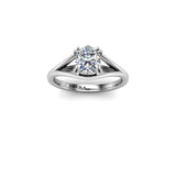 SLOANNE - Cushion Cut Diamond Solitaire Engagement Ring in Platinum - HEERA DIAMONDS