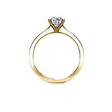 JHENE - Round Brilliant Diamond Solitaire Engagement Ring in Yellow Gold - HEERA DIAMONDS