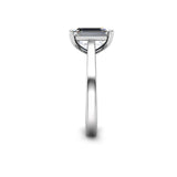 KENDALL - Emerald Cut Diamond Solitaire Engagement Ring in Platinum - HEERA DIAMONDS