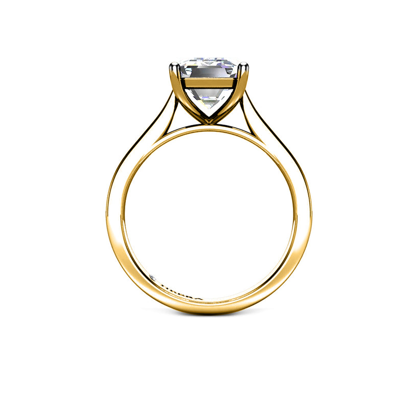 KENDALL - Emerald Cut Diamond Solitaire Engagement Ring in Yellow Gold - HEERA DIAMONDS