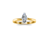 MAURA - Marquise Cut Diamond Solitaire Engagement Ring in Yellow Gold - HEERA DIAMONDS