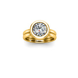 HAYAT - Round Brilliant Diamond Solitaire Engagement Ring in Yellow Gold - HEERA DIAMONDS