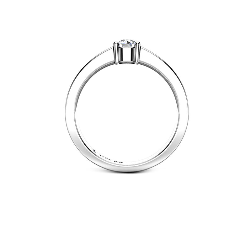 TATYANA - Round Brilliant Diamond Solitaire Engagement Ring in Platinum - HEERA DIAMONDS