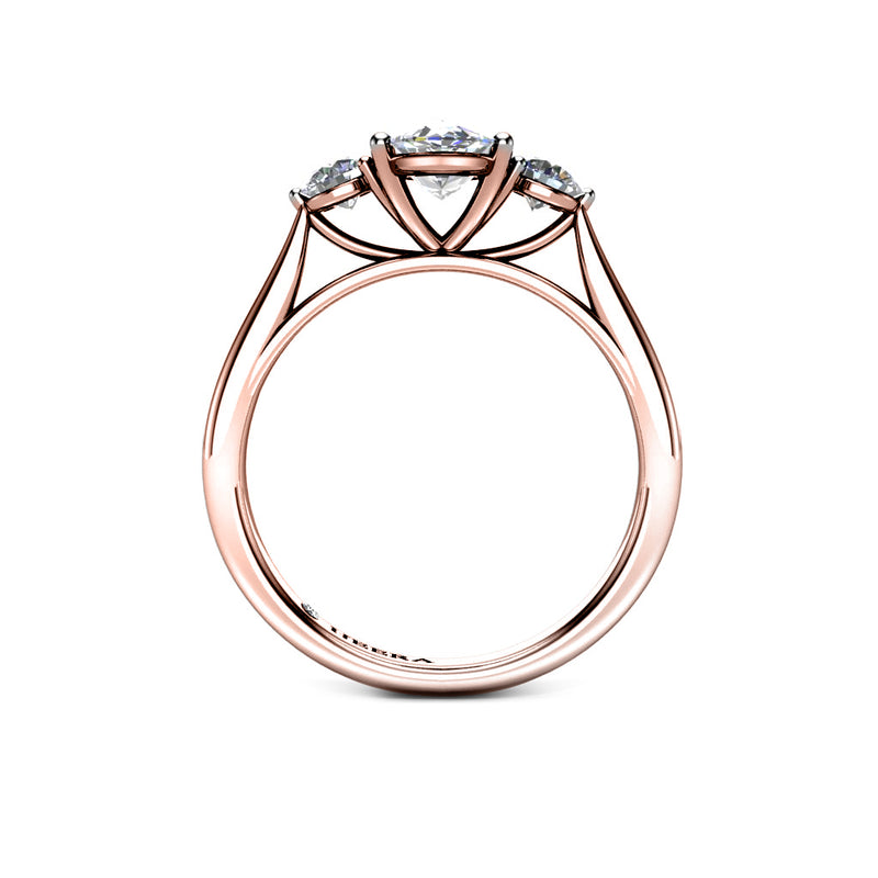 HONEY - Marquise and Rounds Trilogy Engagement Ring in Rose Gold - HEERA DIAMONDS