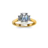 RASIN I - Emeralds Trilogy Engagement Ring in Yellow Gold - HEERA DIAMONDS