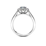 RASIN I - Emeralds Trilogy Engagement Ring in Platinum - HEERA DIAMONDS