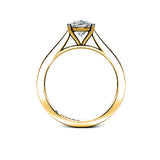 ESTELLA - Oval Diamond Engagement ring with Diamond Shoulders in Yellow Gold - HEERA DIAMONDS