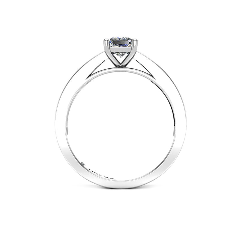 DIYA - Princess Diamond Engagement ring with Diamond Shoulders Platinum - HEERA DIAMONDS