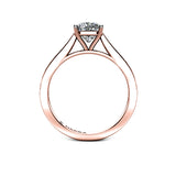 FILIPA - Cushion Diamond Engagement ring with Channel Set Diamond Shoulders in Rose Gold - HEERA DIAMONDS