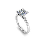 PERRINE - Princess Cut Diamond Solitaire Engagement Ring in Platinum - HEERA DIAMONDS