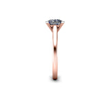 PERRINE - Princess Cut Diamond Solitaire Engagement Ring in Rose Gold - HEERA DIAMONDS