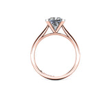 PERRINE - Princess Cut Diamond Solitaire Engagement Ring in Rose Gold - HEERA DIAMONDS