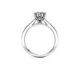 KINSLEY - Round Brilliant Diamond Solitaire Engagement Ring in Platinum - HEERA DIAMONDS