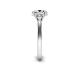CRIMSON - Oval and Pears Trilogy Engagement Ring in Platinum - HEERA DIAMONDS